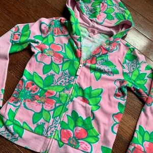 Lilly Pulitzer Girls Velour Zip-Up - Size 10